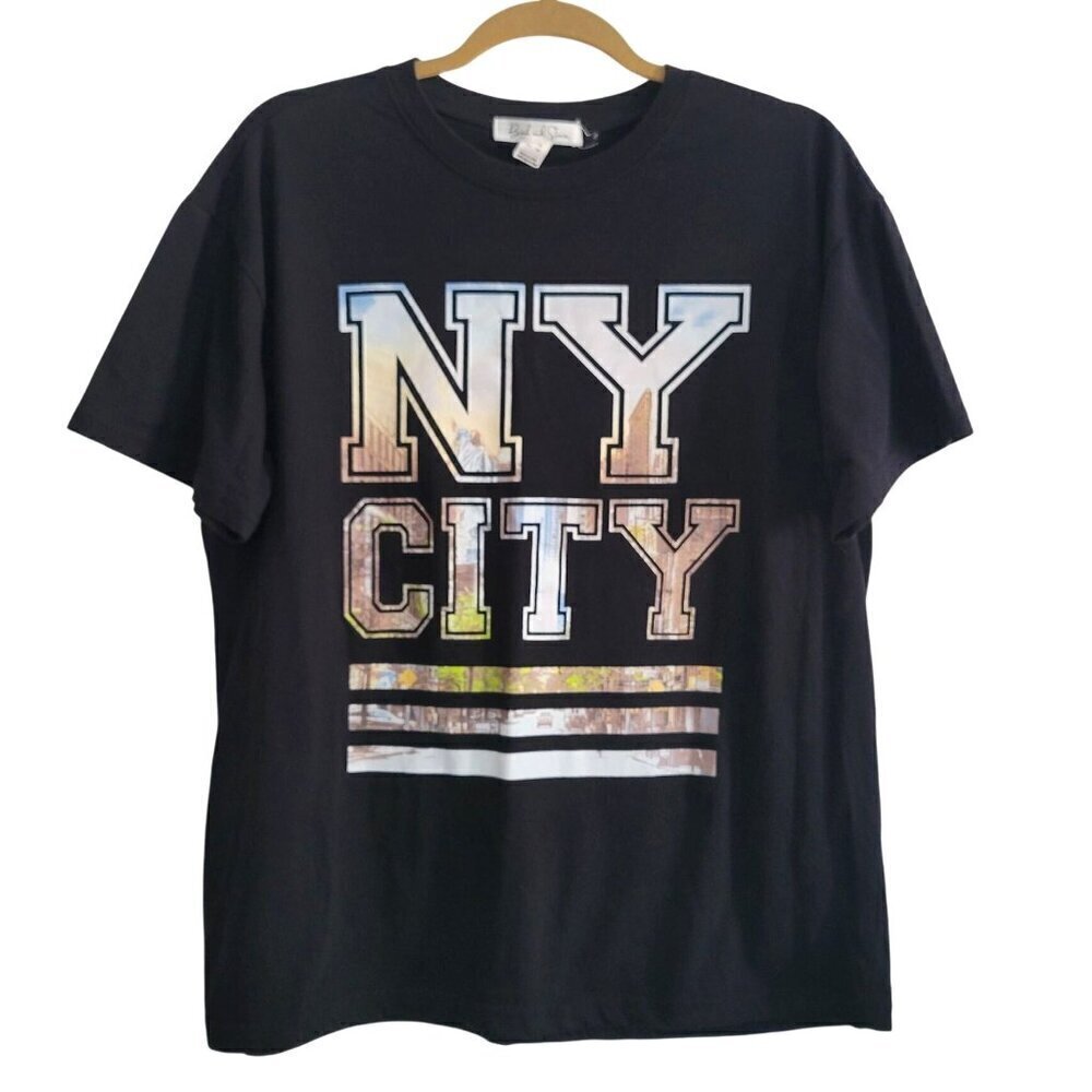 NYC New York City Cotton Tee T-shirt Black Size Women M - Picture 1 of 6